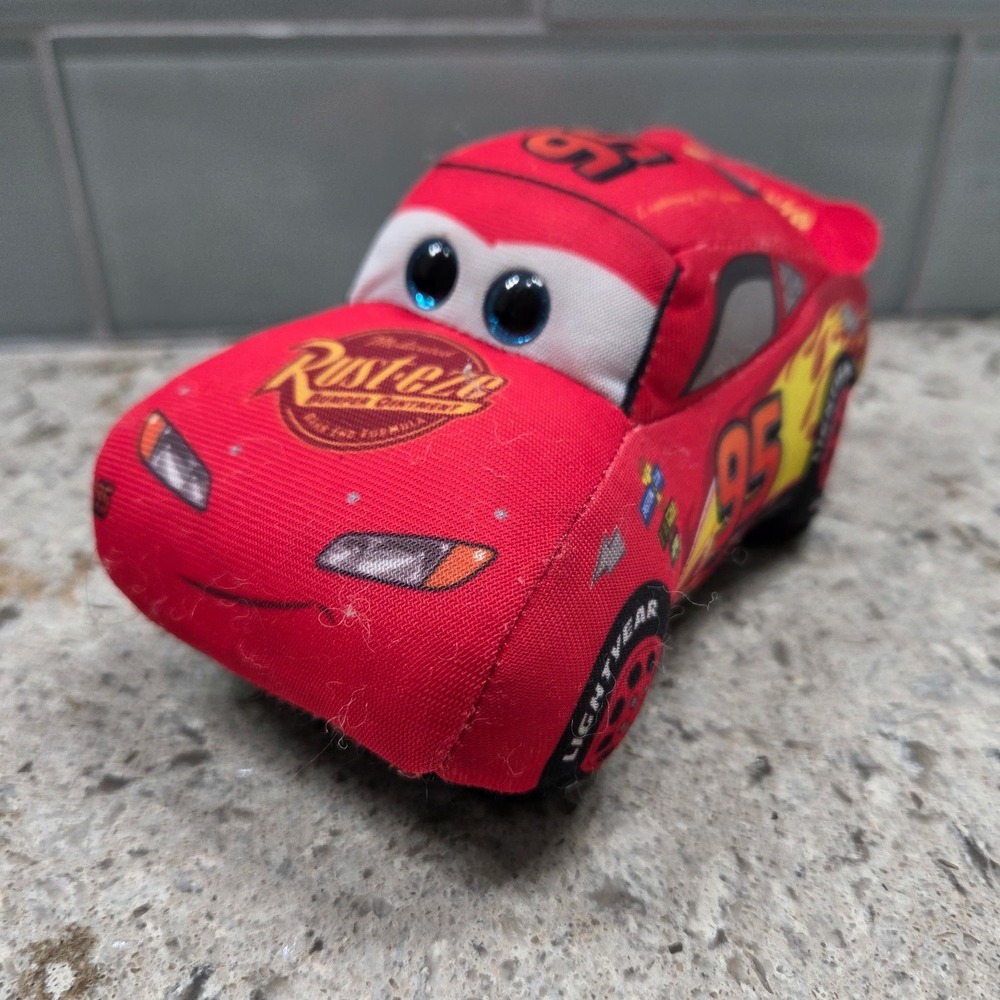 Ty Disney Pixar CARS Lightning McQueen Plush Toy Kachow Sparkle Eyes